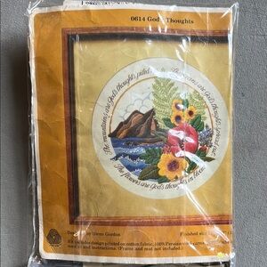 Vintage 80s The Creative Circle God's Thoughts Multicolor Needle Work Kit